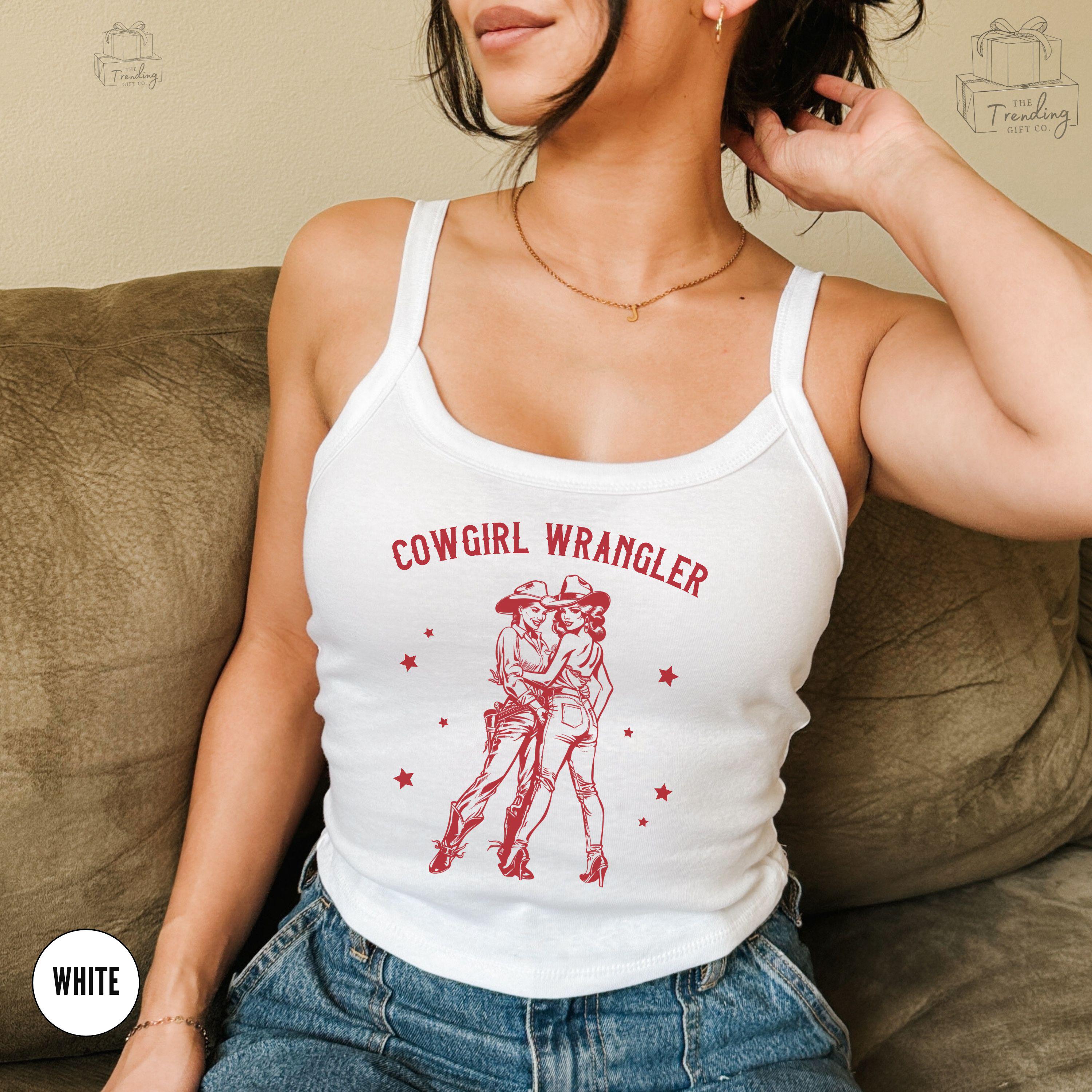 Lesbian Cowgirl Tank Top, Sapphic Pride Tanktop, Subtle Lesbian Shirt, WLW Femme Gift, Vintage Queer Fashion, Bisexual Gay Love Pride Merch