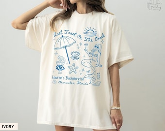 Beach Bachelorette Shirt, Last Toast On The Coast Tshirt, Custom Coastal Bachelorette Shirt, Personalized Bridal Party Comfort Colors Tees