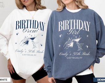 Comfort Colors® Custom Birthday Sweatshirt, Matching Group Shirts, Dirty 30 Social Club Crewneck, Personalized Luxury Girls Trip Sweater