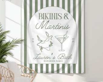 Goldenes Glitzer-Banner „Fetch Me A Martini“ – Mit Weenies & Tinis – DIY-Buchstaben-Set Für Junggesellinnenabschiede & Hochzeiten