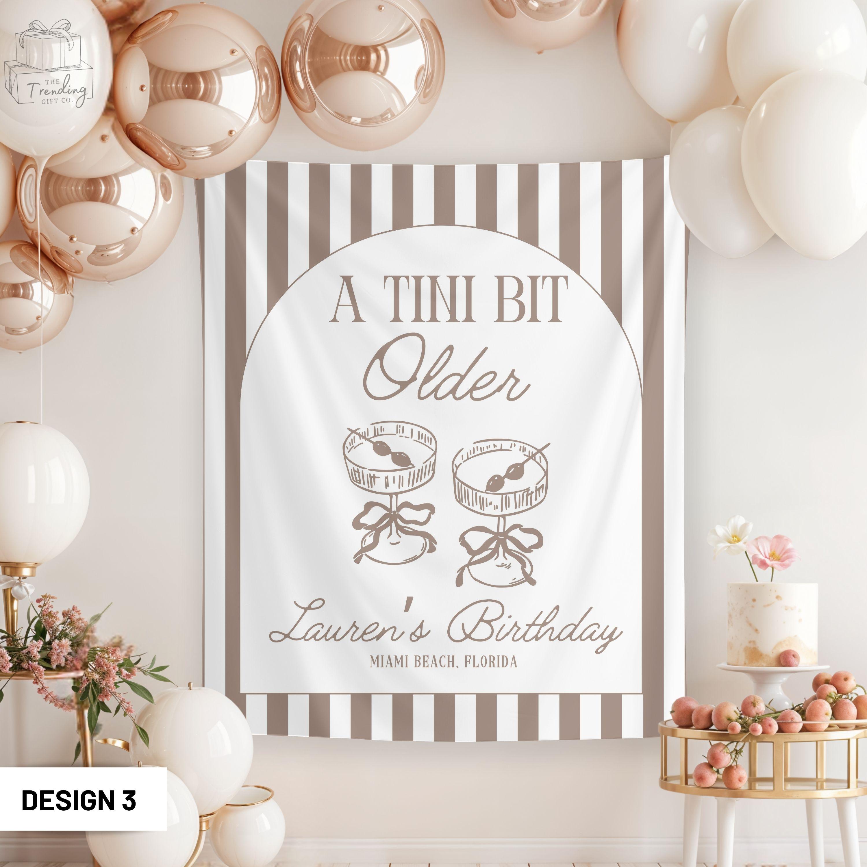 A Tini Bit Older Birthday Banner, 21st Birthday Party Sign, 30th