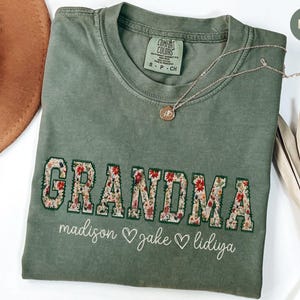 Custom Grandma Shirt, Nana Shirt With Grandkids Name, Grandma Shirt For Mother&#39;s Day, Gift For Grandma, Custom Nana Tee, Mothers Day Gift