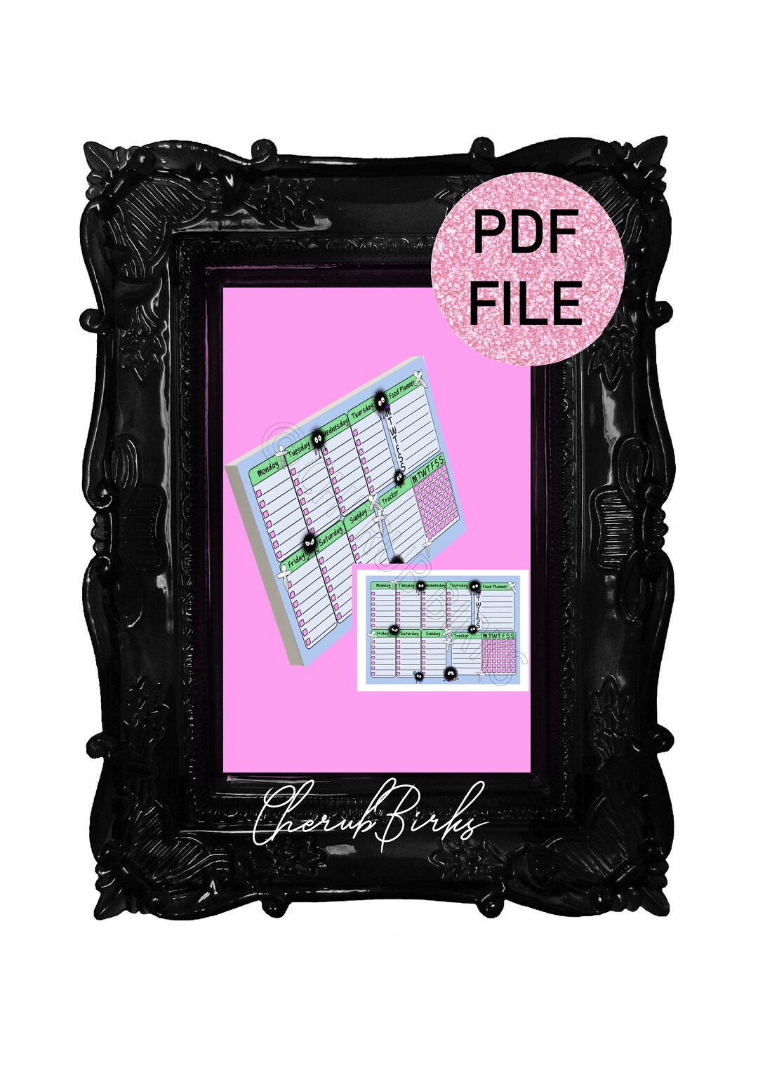 Soot Sprites PDF Weekly Planner Notepad to Do List Tracker - Etsy
