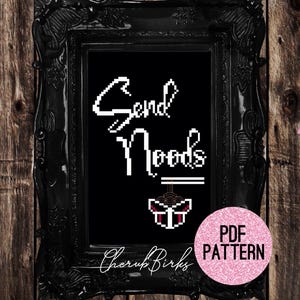 Send Noods Cute Modern Cross Stitch Digital Download PDF Pattern