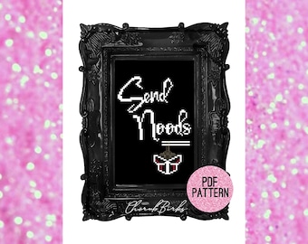 Send Noods Cute Modern Cross Stitch Digital Download PDF Pattern