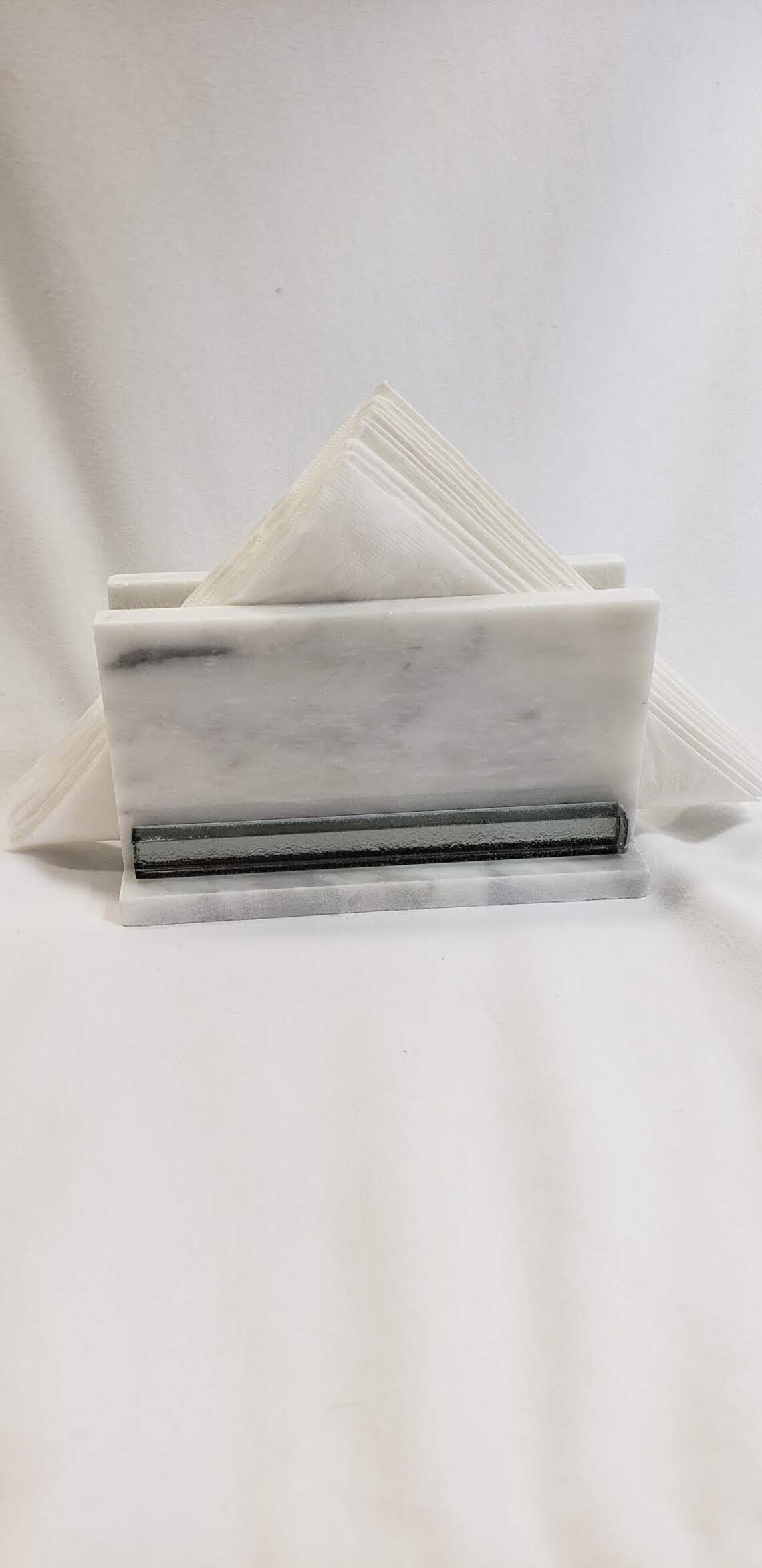 White Marble Napkin Holder Decorative Stone Envelope Holder Etsy