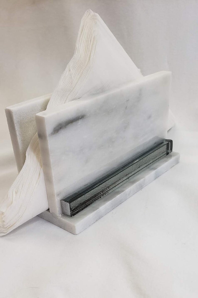 White Marble Napkin Holder Decorative Stone Envelope Holder Etsy