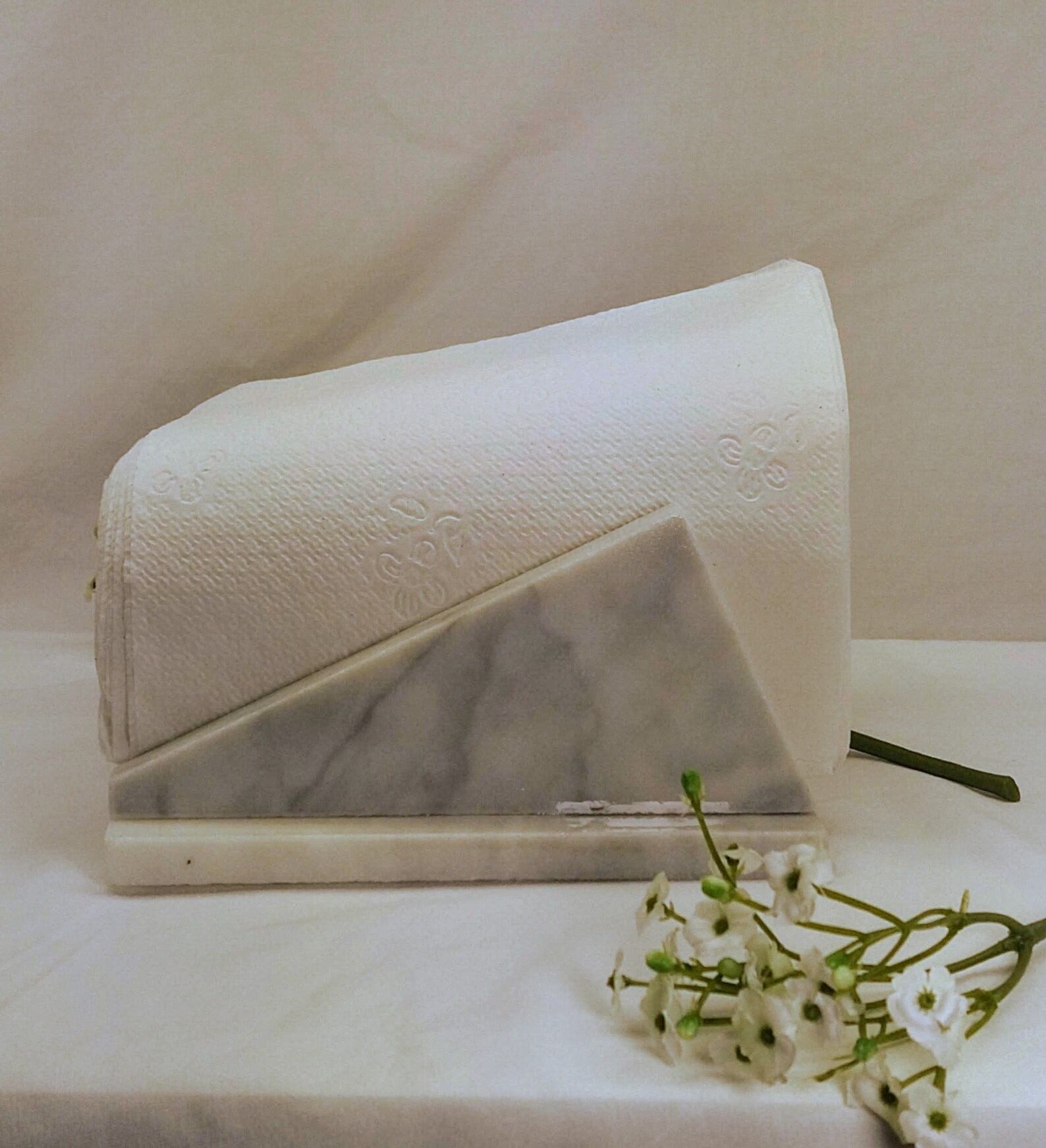 White Marble Napkin Holder / Handmade Natural Stone Napkin Etsy