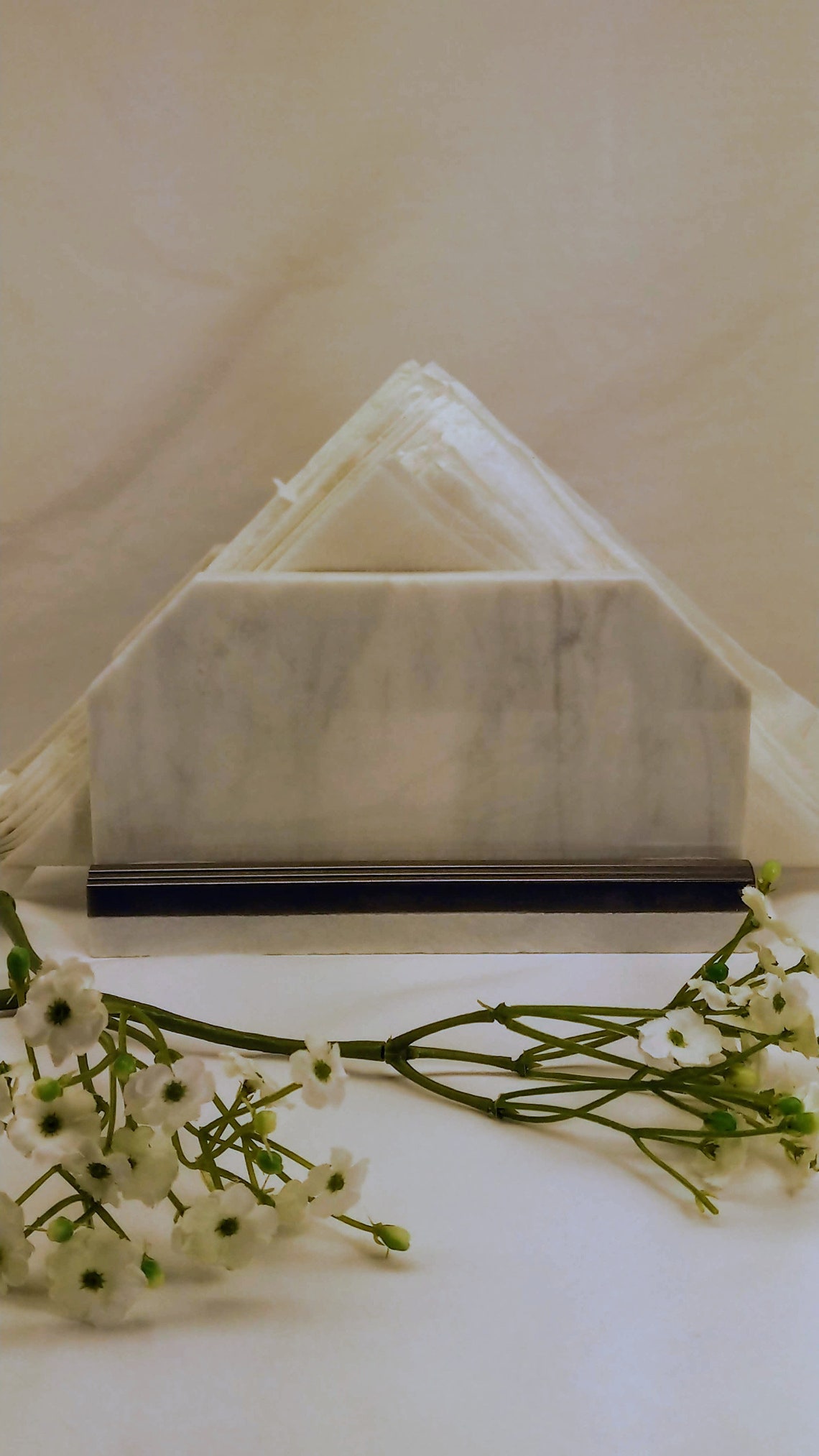 White Marble Napkin Holder Handcrafted Napkin Holder Etsy