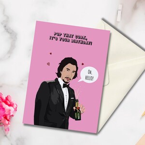 Carte d’anniversaire Adam Driver | Carte de vœux | Conception illustrée à la main