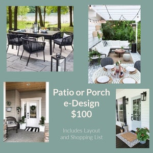 Online Interior Design|Custom Interior Design Service|e-design|Custom Design|Outdoor Design|Porch|Patio|Custom Porch Patio Design|Front Door