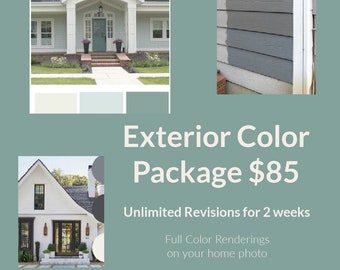 Exterior Paint Renderings|Interior Design Service|e-design|Custom Paint Help|Paint Colors|House Colors|Exterior House|Visualization|Exterior
