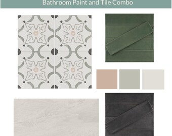 Tile Combination|Bathroom Remodel|Bathroom Paint|Renovation|Bathroom Decor|Bathroom Design|Interior Design|Tiles|Custom Tile|Paint Palette