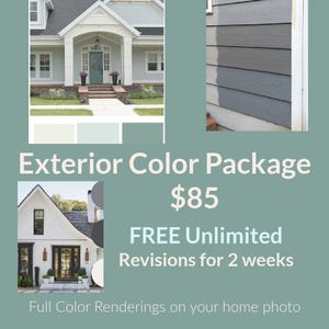 Exterior Paint Renderings|House Painting From Photo|Paint Consultation|Paint Colors|Paint Color Scheme|Exterior Paint Palette|House Painting