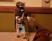 Native American Kachina Doll Hair quot signed 12 quot Indian Hopi Doll