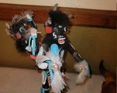 11 quot Vtg Native American Kachina Doll quot Ogre Ogre Child quot artist signed M. Holyan
