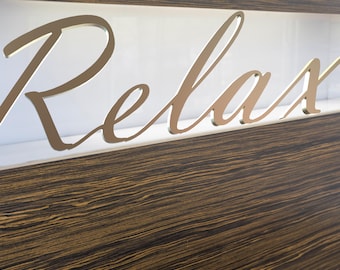 3D Druckbares Relax Zeichen: Minimalistisches Wanddekor STL Datei (Digitaler Download