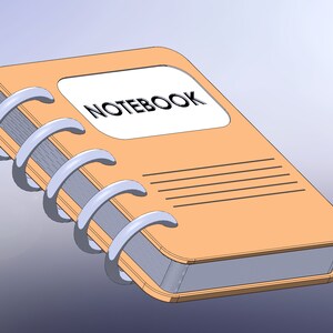 Notebook Stl Mini Notebook Figurine - 3D Print STL File for 1