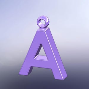 Llavero con la letra "A" en formato digital - Archivo STL para impresión 3D de inicial en miniatura de 2,5 cm