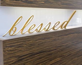 3D druckbares Blessed Sign: Farmhouse Thanksgiving Decor (STL Datei)