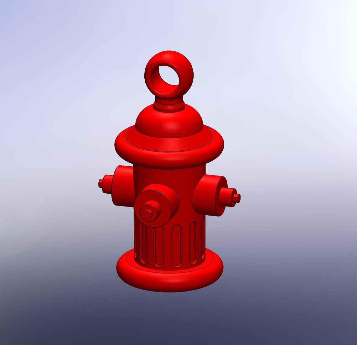 Mini Fire Hydrant Keychain STL File: 3D Print Figurine (digital ...