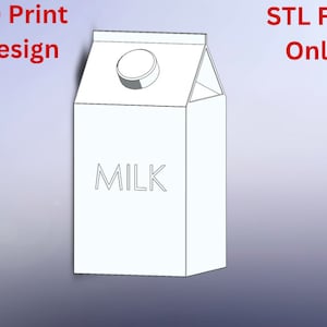 Archivo STL de impresión 3D de figuras de cartón de leche, zumo o normal, ¡perfecto para cocinas de juego para niños!