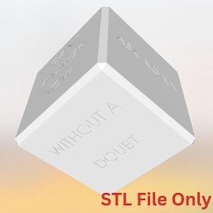 STL File for Fortune Dice / Decision Dice - Magic 8 Ball Dice