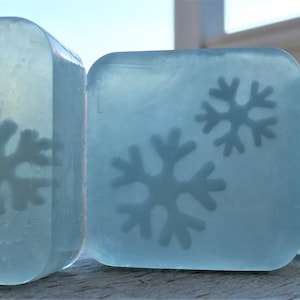 Sparkling Snowflake glycerin soap