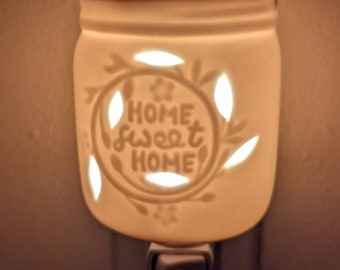 White Mason Jar Plug-In Fragrance Warmer