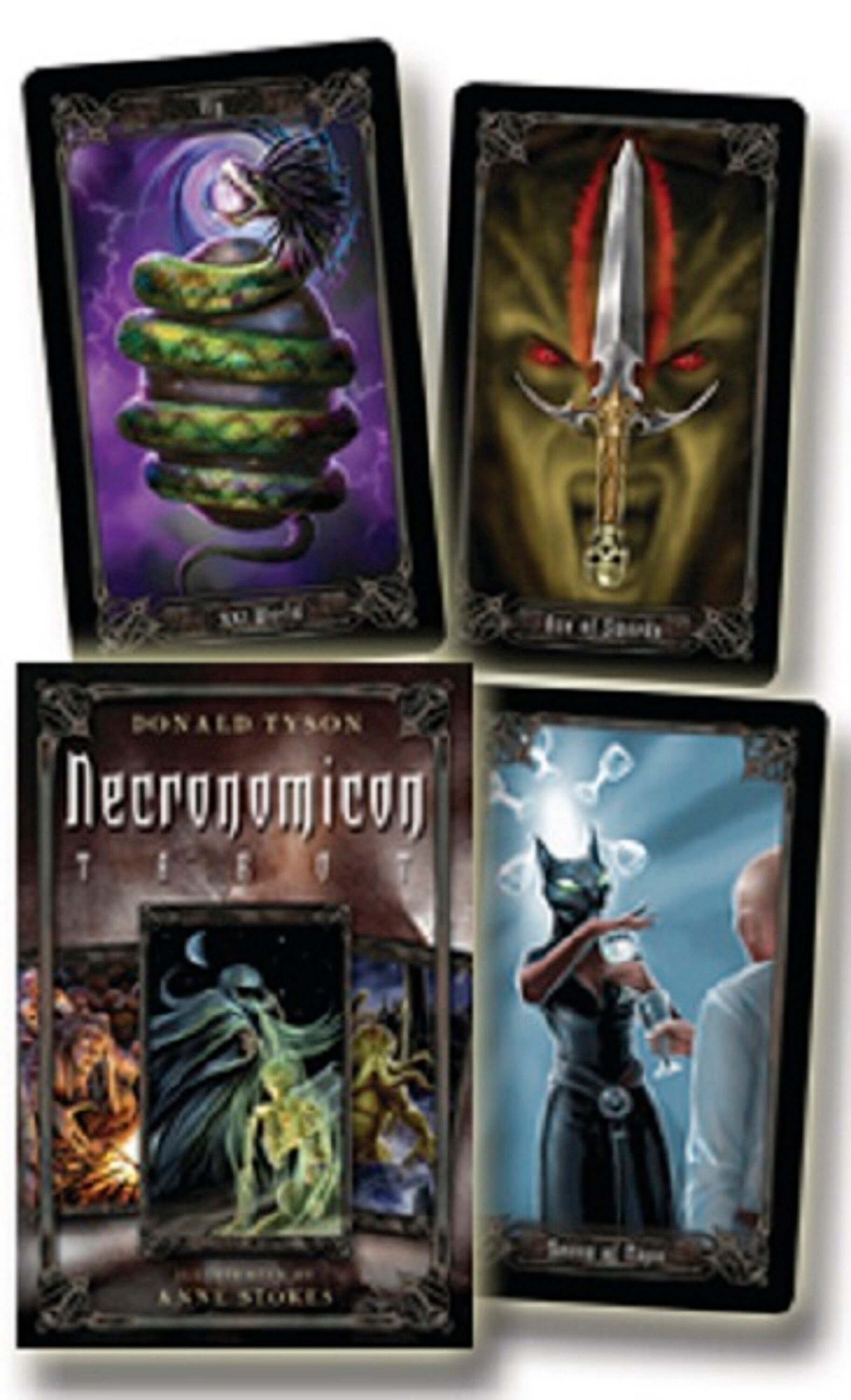 Collectible Fairy Figures NECRONOMICON TAROT KIT Deck Card Book Set