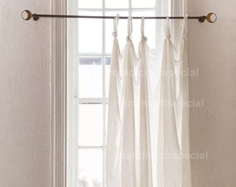Panneau de rideau en coton exclusif avec boucles nouées pour le rideau de fenêtre de salon Boho rideau séparateur de pièce rideau cadeau de Noël