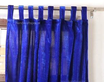 Rideaux de velours de luxe bleu royal, sur mesure, panneau de rideau de fenêtre Draperie, salle à manger Rideaux Chambre Blue Velvet Tissu Cadeau de Noël