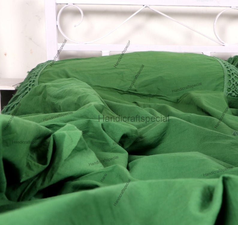 Handmade Green Fringes Tassels Duvet Cover Luxury Dona Duvet Etsy