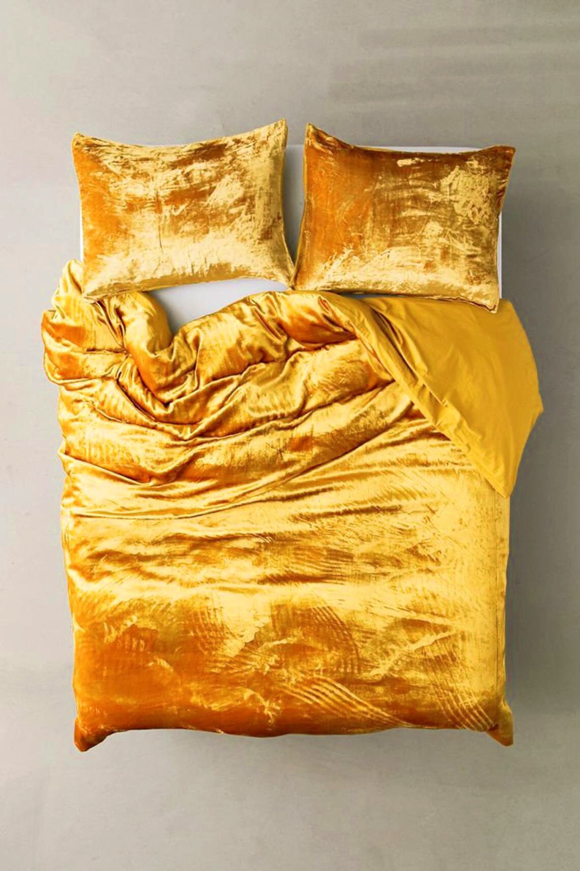 Ultraluxe Crushed Velvet Duvet Cover Boho Bedding UO Etsy