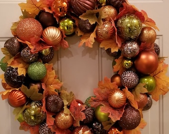 Fall Leaves Door Wreath
