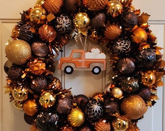 Pumpkin Truck Fall Wreath