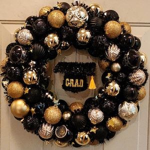 Graduation Wreath- CUSTOM to your school colors (many colors  available)