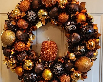 Fall Pumpkin Wreath (3 choices!)