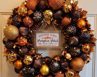 Fall Leaves Wreath- Pumpkin Patch