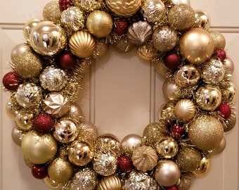 Golden Cranberry Door Wreath