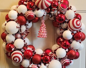 Candy Cane Lane Door Wreath