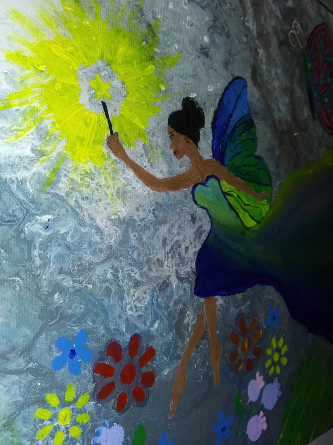 BFM Fairyland Fairies Fantasy Art Large Abstract Canvas Etsy