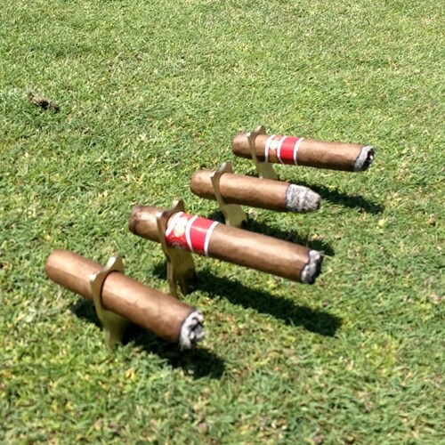 Custom Engraved Golf Divot Tool Cigar Holder Club Rest Etsy