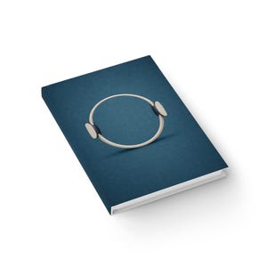 Pilates Journal Notizbuch - 5x7 Minimalist Line Lined Pilates Magic Circle Cover, Geschenk für Pilates Instruktoren und Studenten