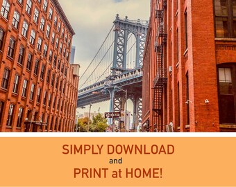 Brooklyn Bridge Print Decor Poster Printable Wall Art Download