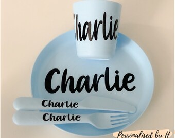 personalised baby dinner set