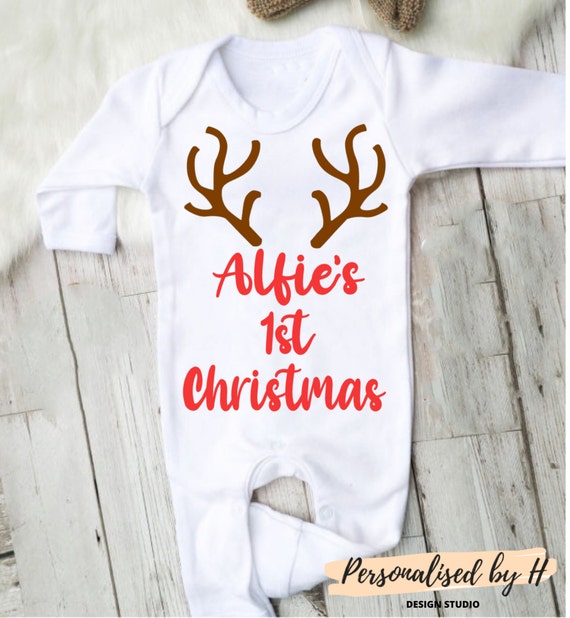 personalised christmas sleepsuit