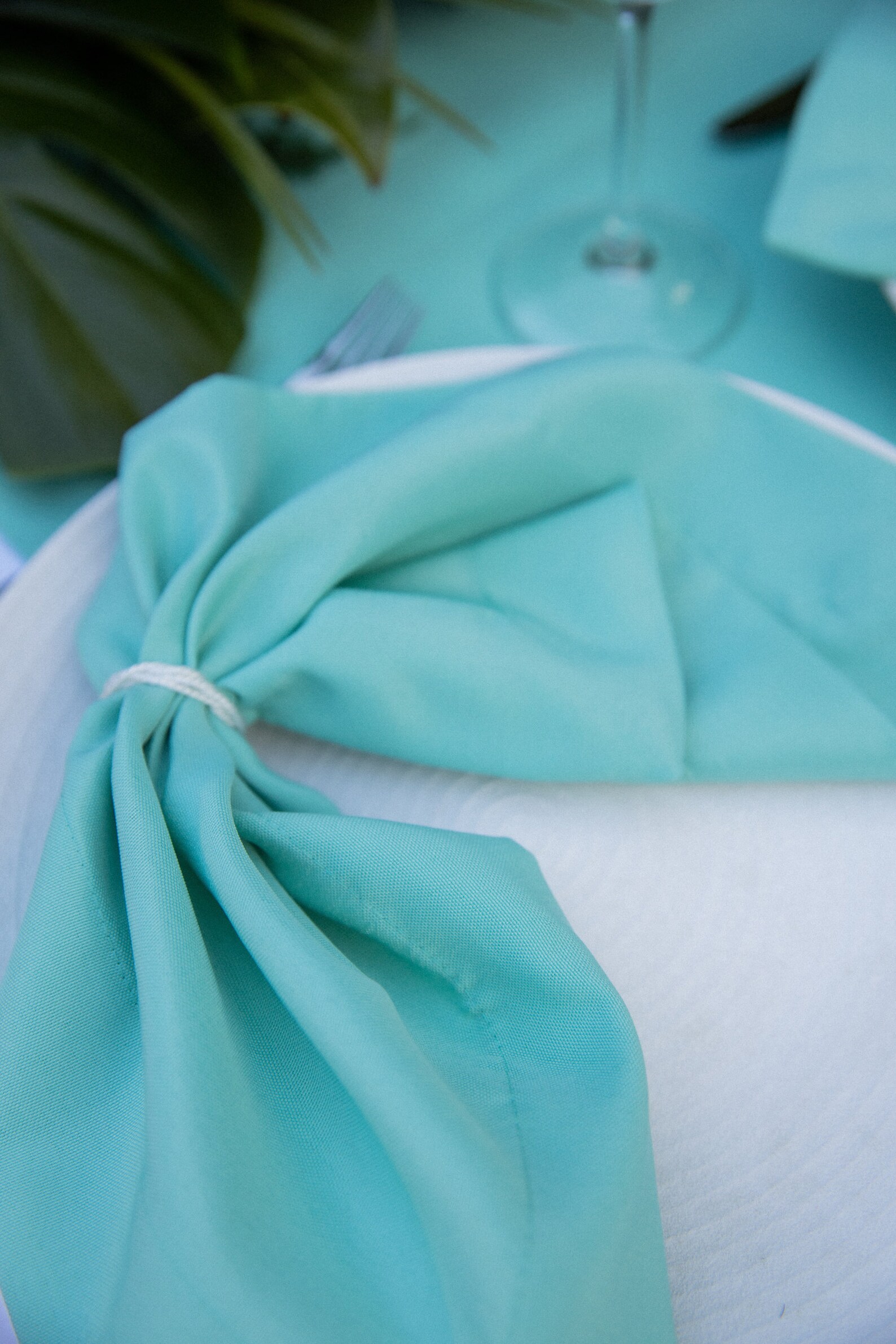 Turquoise wedding napkins Etsy