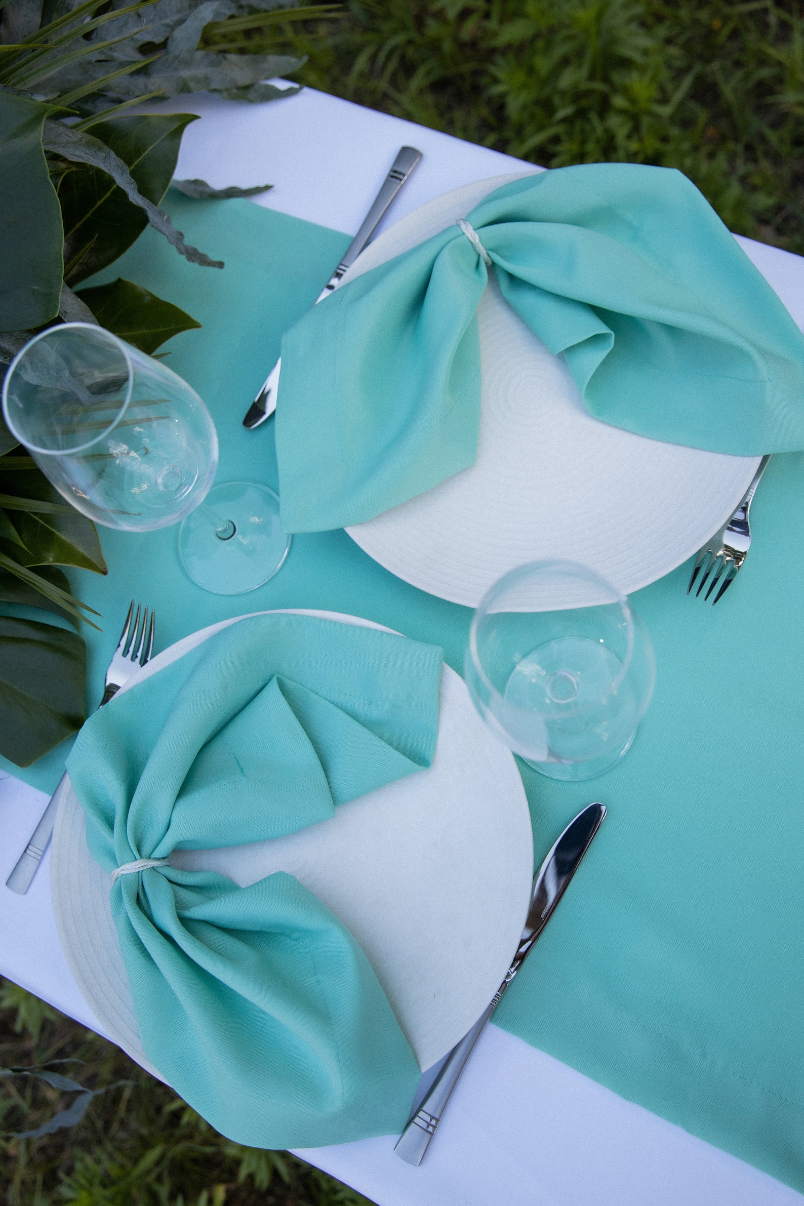 Turquoise wedding napkins Etsy