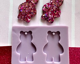 Teddy Silicone Mould | Handmade Earring Mold